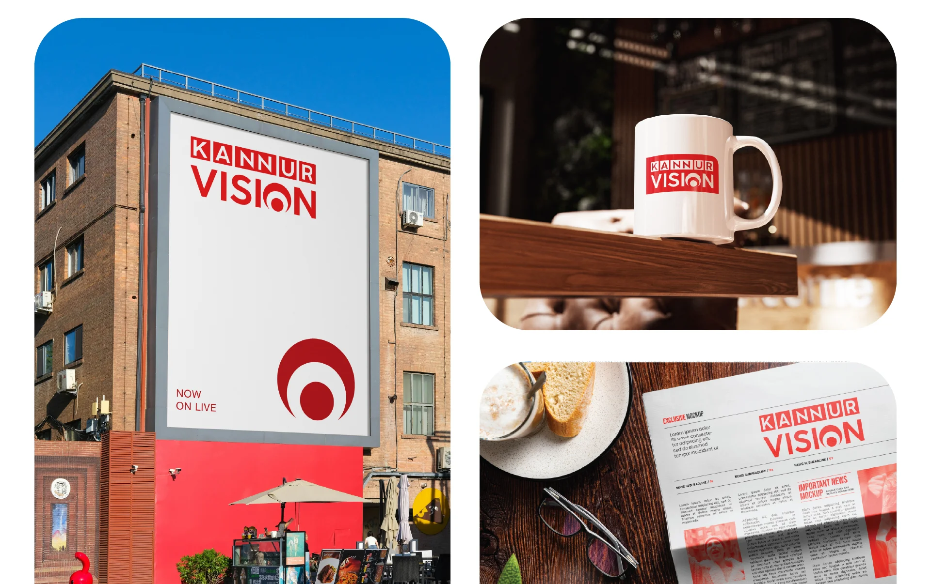 Kannur vision logo mockup